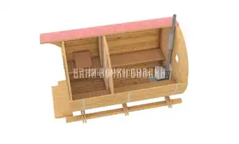 Баня Бочка Люкс С Козырьком #324 фото 2