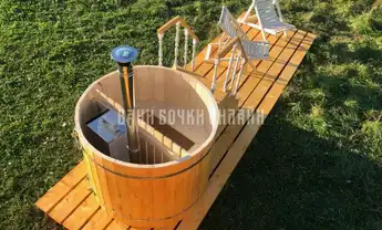 КУПЕЛЬ С БОЛЬШОЙ ЛЕСТНИЦЕЙ, ПЛОЩАДКОЙ И ШЕЗЛОНГАМИ, ЖМИ НА ФОТО, СМОТРИ БОЛЬШЕ фото 2