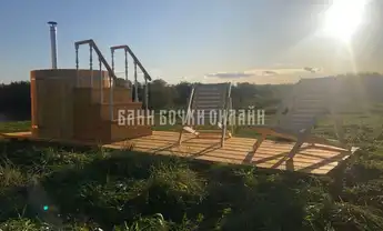 КУПЕЛЬ С БОЛЬШОЙ ЛЕСТНИЦЕЙ, ПЛОЩАДКОЙ И ШЕЗЛОНГАМИ, ЖМИ НА ФОТО, СМОТРИ БОЛЬШЕ фото 1