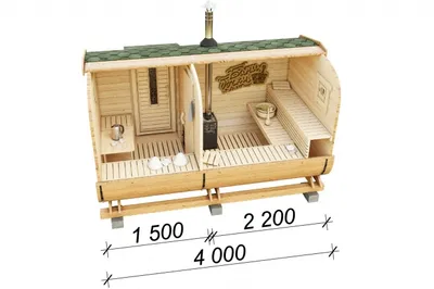 Баня квадробочка Люкс вход с боку