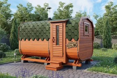 Баня квадробочка Люкс вход с боку