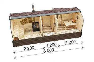Баня подкова 6 метров