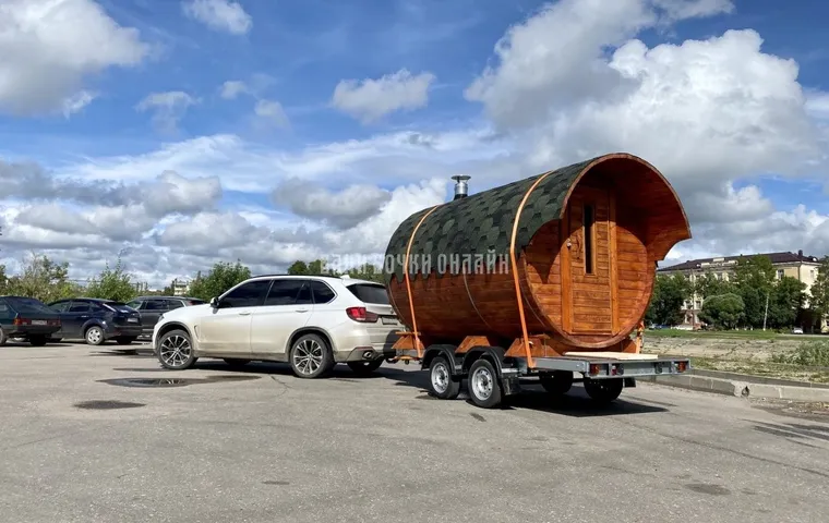 ✅ Мобильная баня на прицепе