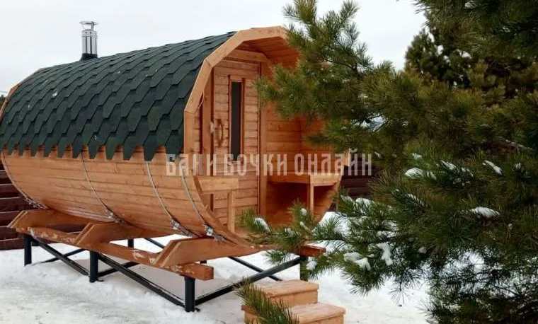 БАНЯ БОЧКА "ЛЮКС С КРЫЛЬЦОМ" № 342