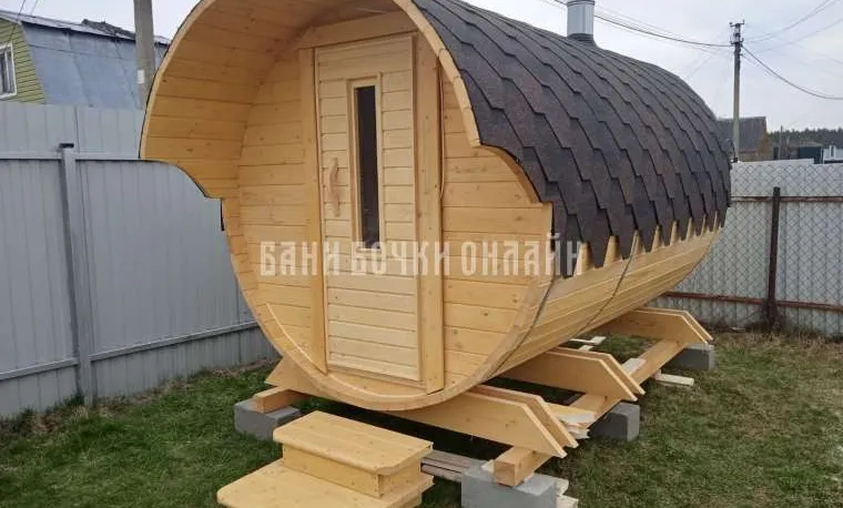 БАНЯ БОЧКА  "СТАНДАРТ С КОЗЫРЬКОМ" #294