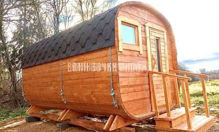 БАНЯ КВАДРО БОЧКА "ЛЮКС ВХОД С ТОРЦА" #283